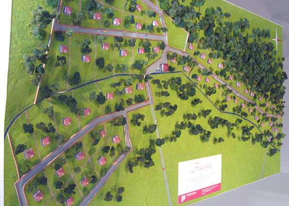 Общий вид макета посёлка "Видовое", выполненнного для компании ЖелДорИпотека.