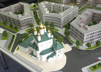 Изготовление архитектурных макетов - макет жилого комплекса "Царская столица".
